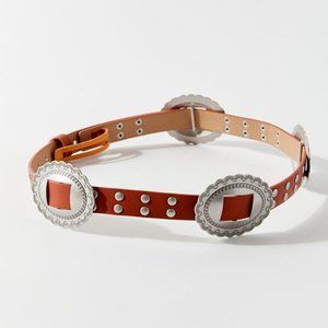 NWT Urban Outfitters Concho Studded Western Belt, Brown